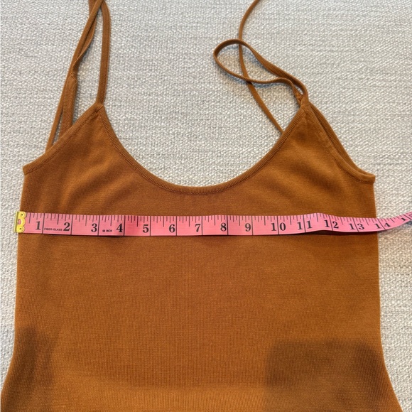 Weekend Stories Midi Slip Dress in Warm Orange Rust size Small - Picture 9 of 11